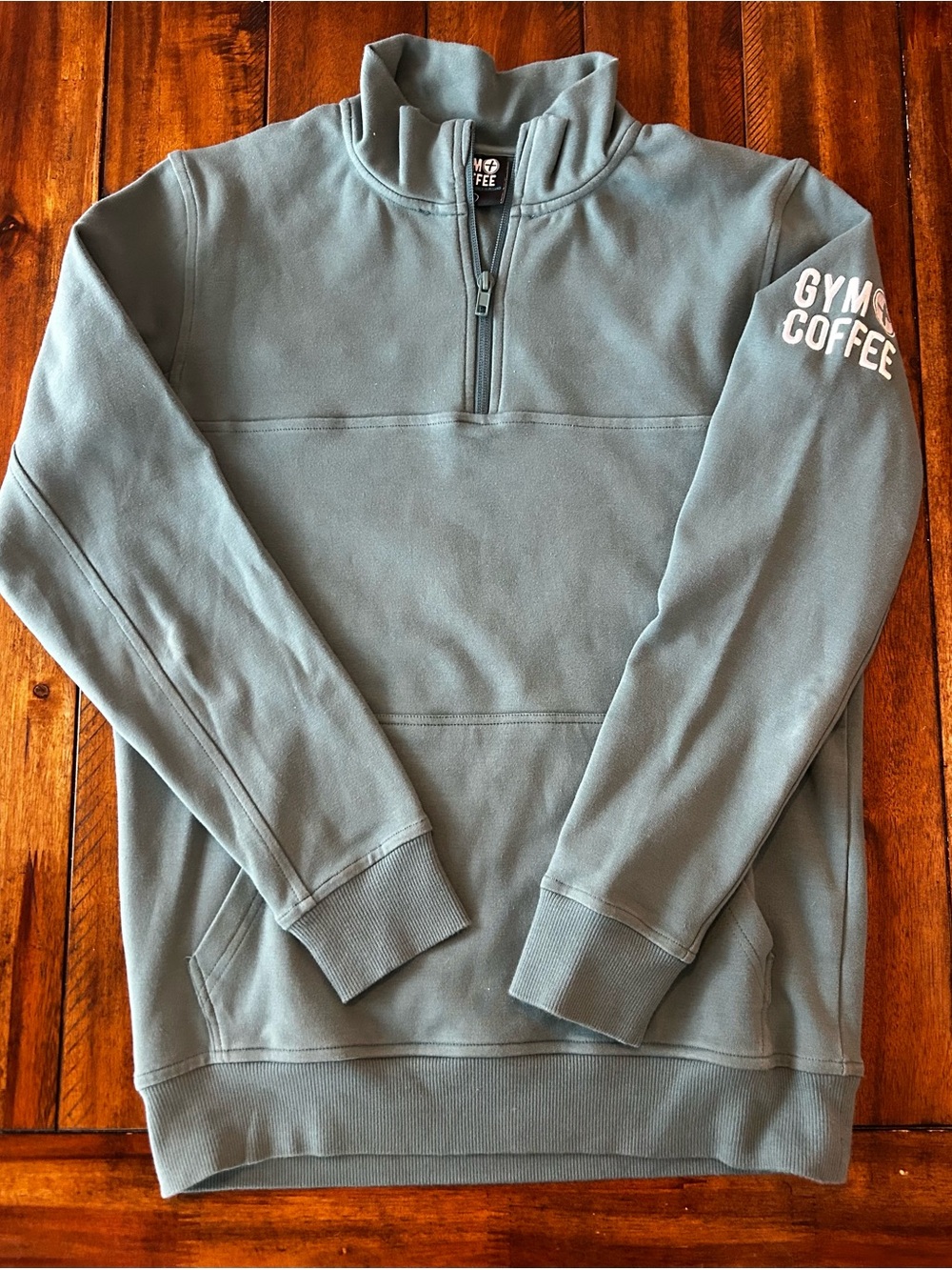 Gym+Coffee Pullover Sweater - Blue Green